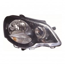 Volkswagen Polo 2005-2009 Black Inner Halogen Head Lamp Unit Driver Side